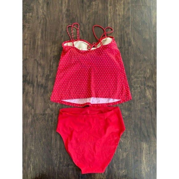 Motherhood Red and White Polka Dot Bathing Suit Set (Large) - Picture 4 of 6